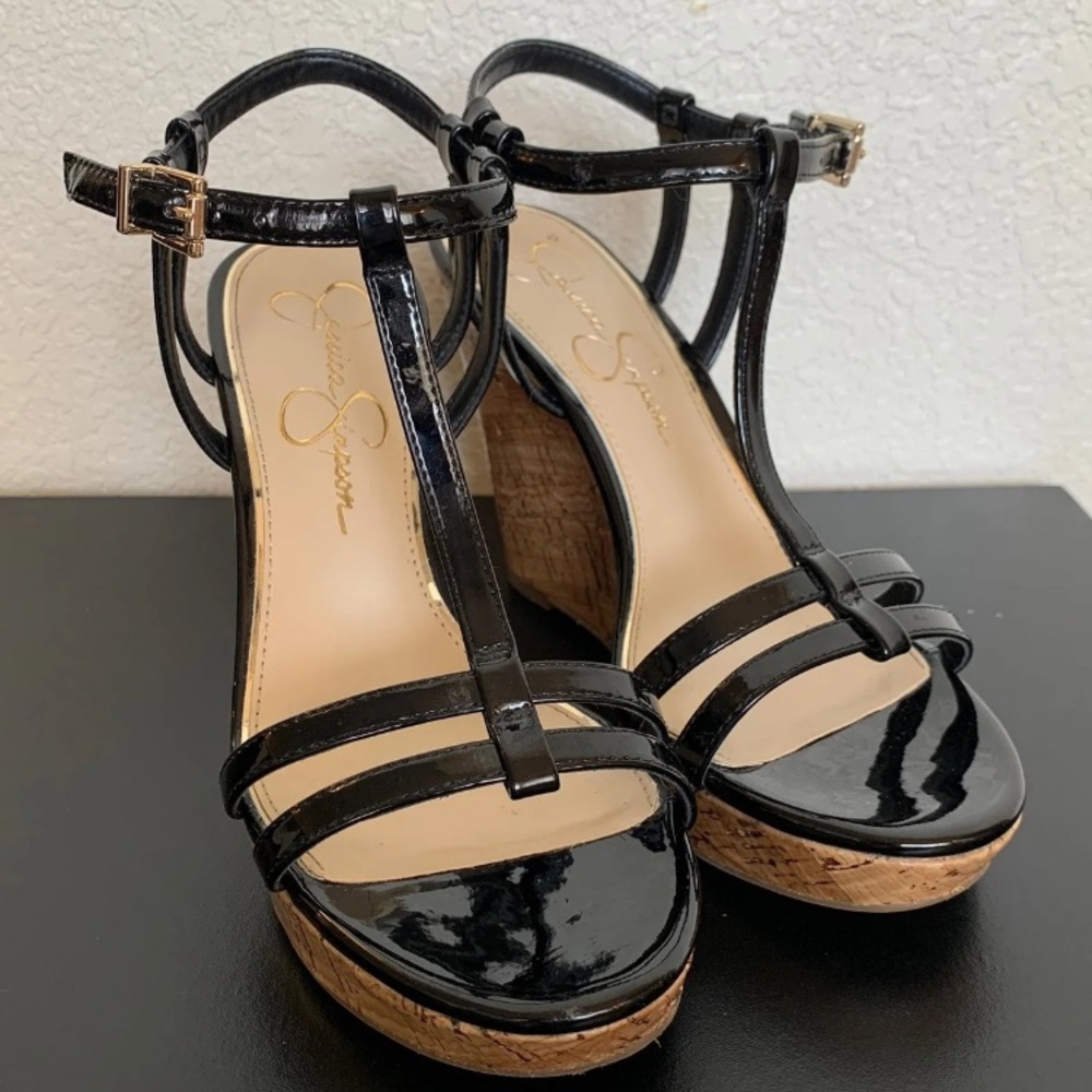 Jessica Simpson Black Wedges